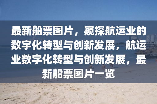 最新船票圖片，窺探航運業的數字化轉型與創新發展，航運業數字化轉型與創新發展，最新船票圖片一覽南充市鑫正商貿有限公司