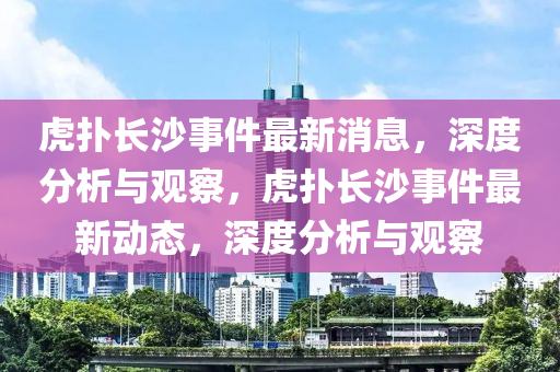 虎撲長沙事件最新消息，深度分析與觀察，虎撲長沙事件最新動態，深度分析與觀察南充市鑫正商貿有限公司