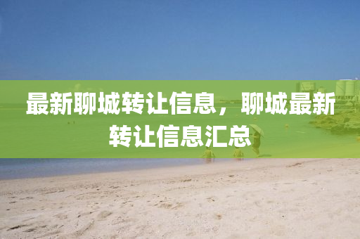 最新聊城轉讓信息,聊城最新轉讓信南充市鑫正商貿有限公司息匯總