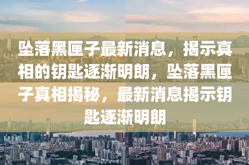 墜落黑匣子最新消息，揭示真相的鑰匙逐漸明朗，墜落黑匣子真相揭秘，最新消息揭示鑰匙逐漸明朗南充市鑫正商貿(mào)有限公司