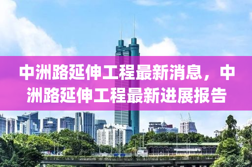 中洲路延伸工程最新消南充市鑫正商貿有限公司息，中洲路延伸工程最新進展報告