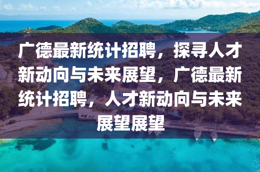 廣德最新統計招聘，探尋人才新動向與未來展望，南充市鑫正商貿有限公司廣德最新統計招聘，人才新動向與未來展望展望