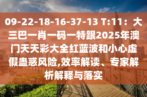 09-22-18-16-37-13南充市鑫正商貿(mào)有限公司 T:11：大三巴一肖一碼一特跟2025年澳門天天彩大全紅藍波和小心虛假蠱惑風(fēng)險,效率解讀、專家解析解釋與落實