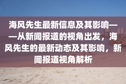 海風先生最新信息及其影響——從新聞報道的視角出發，海風先南充市鑫正商貿有限公司生的最新動態及其影響，新聞報道視角解析